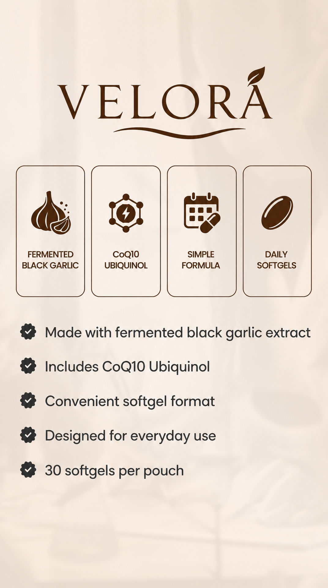 Fermented Black Garlic Extract + CoQ10 Ubiquinol